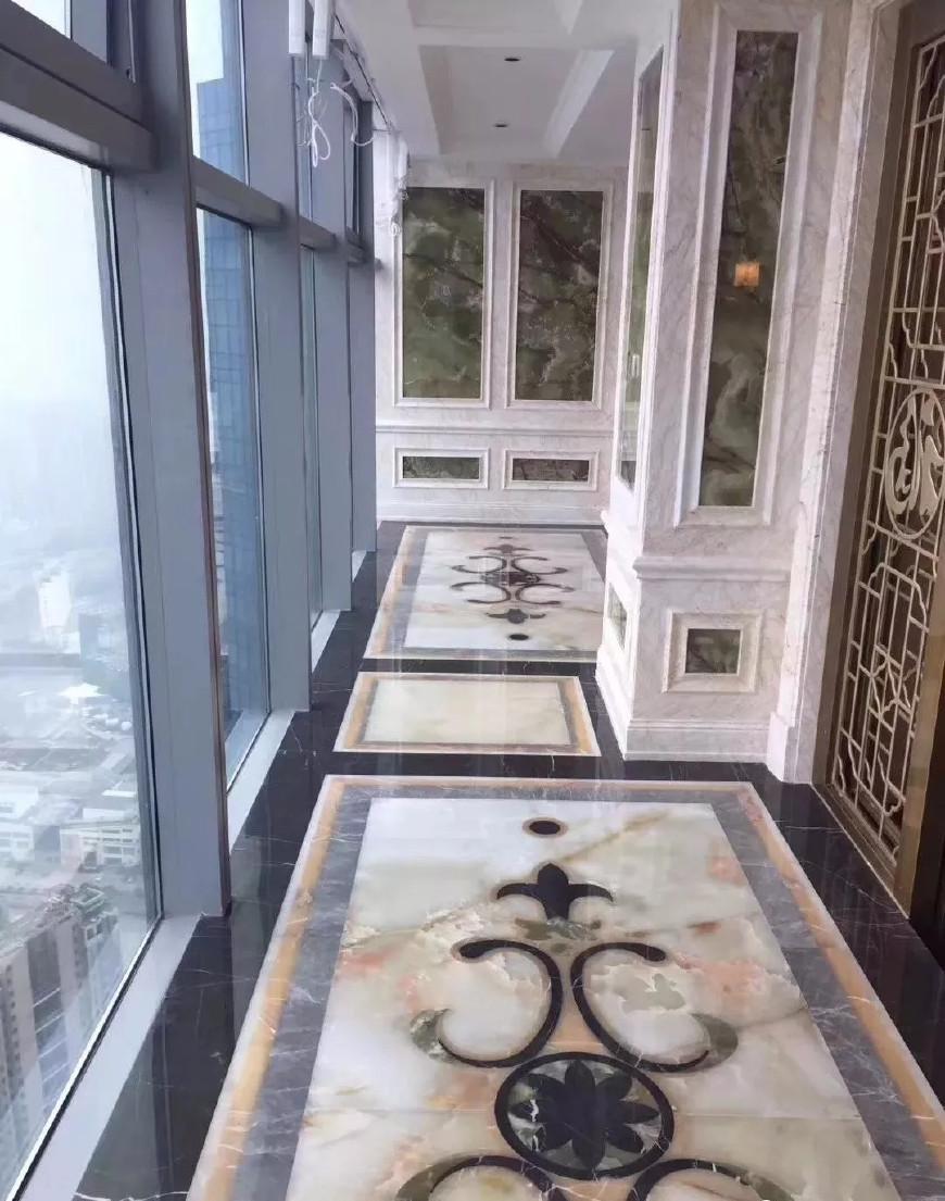 欧亚木纹大理石地面，自然之美与艺术之韵的融合