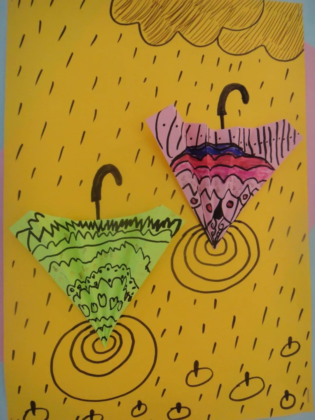 小班美术雨伞，创意绘画与孩子们的心灵触摸